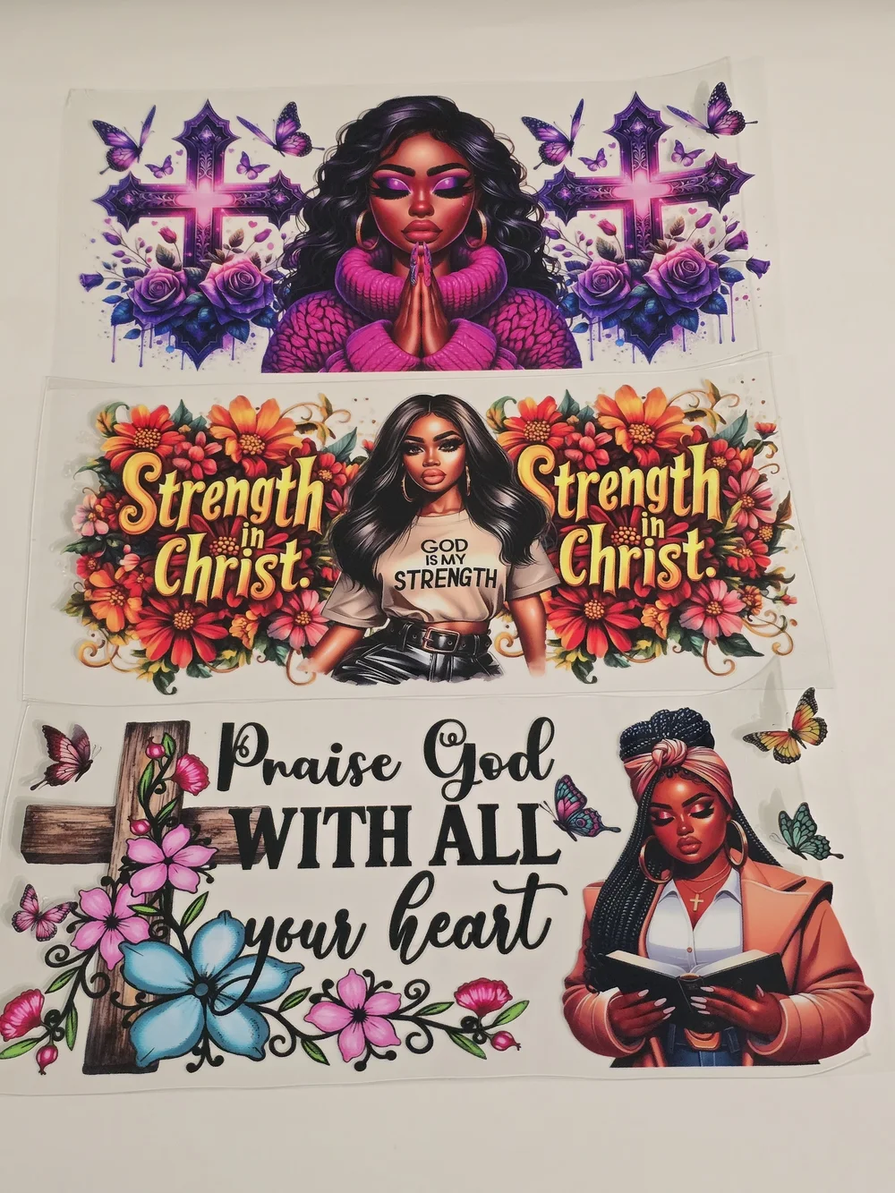 UV DTF Wrap Set - Multicolor Religious Prints